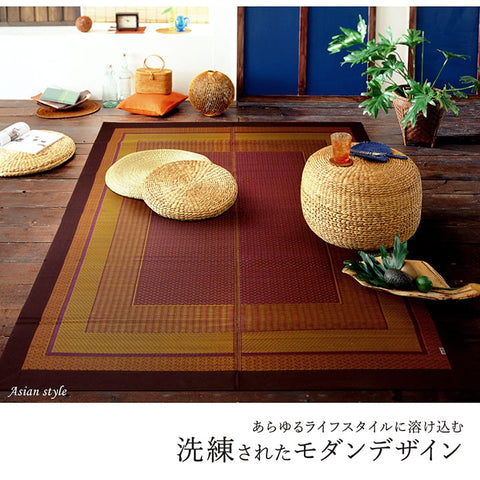 Simplistic Rugs Japanese IKEHIKO Japanese Modern Simple Igusa Rug Carpet Made in Japan Durable